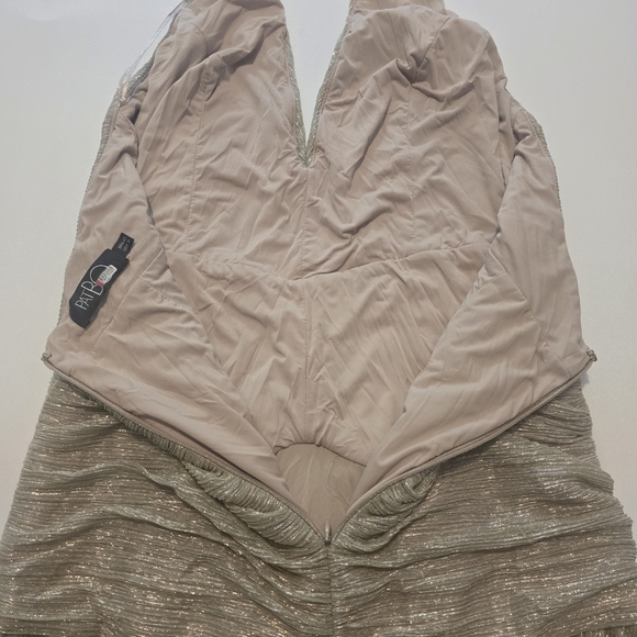 PatBO Lurex Draped Maxi Dress Gowns Halter neck Sleeveless Size 8 - Picture 9 of 13